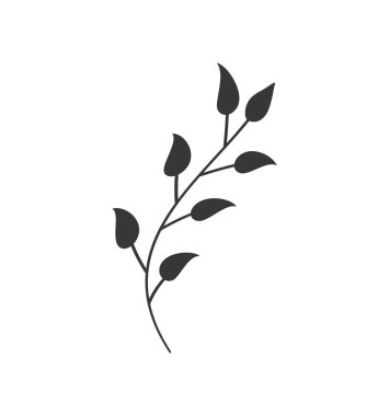 yaprak Bahçe Dekorasyon çiçek simgesi. Vektör grafiği