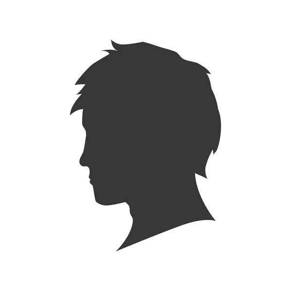 Man manliga chef silhouette avatar ikonen. Vektorgrafik — Stock vektor