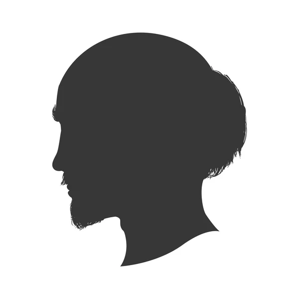 Man manliga chef silhouette avatar ikonen. Vektorgrafik — Stock vektor