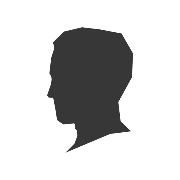 Man manliga chef silhouette avatar ikonen. Vektorgrafik — Stock vektor
