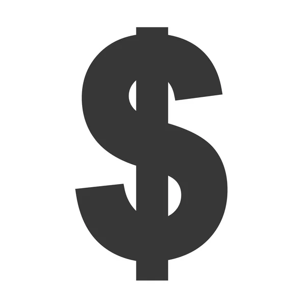 Dinheiro dólar ícone da economia item financeiro. Gráfico vetorial — Vetor de Stock