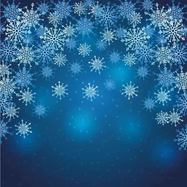 Zimní sněhová vločka vánoční modrá ikona. Vektorové grafiky — Stockový vektor