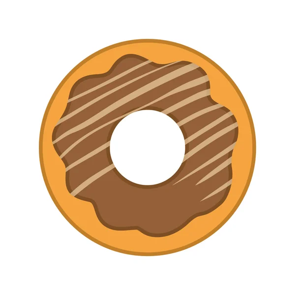 Ντόνατ επιδόρπιο χαριτωμένο γλυκό εικονίδιο. Διανυσματικό γραφικό — Διανυσματικό Αρχείο