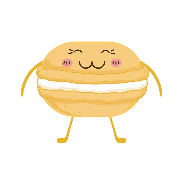 Cookie dessert cute sweet food icon. Vector graphic — Stock Vector