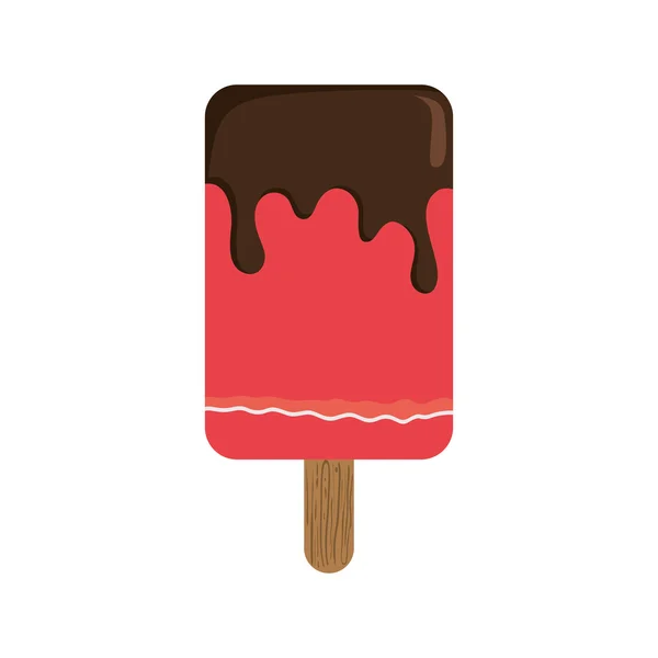 Helado lindo postre lindo icono de la comida dulce. Gráfico vectorial — Vector de stock