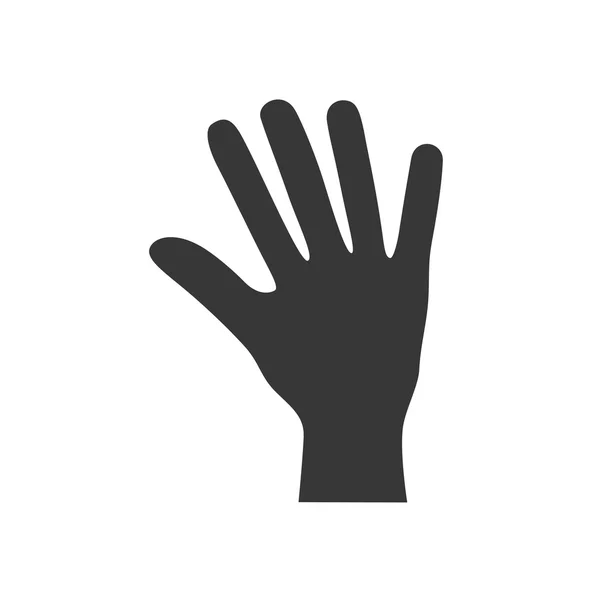 Finger menschliche Hand Geste Symbol. Vektorgrafik — Stockvektor