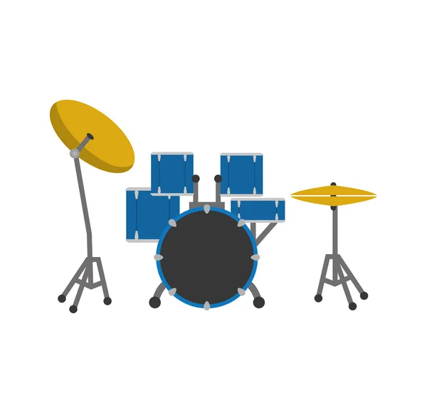 Drum instrument music sound icon. Vector graphic — Stock Vector