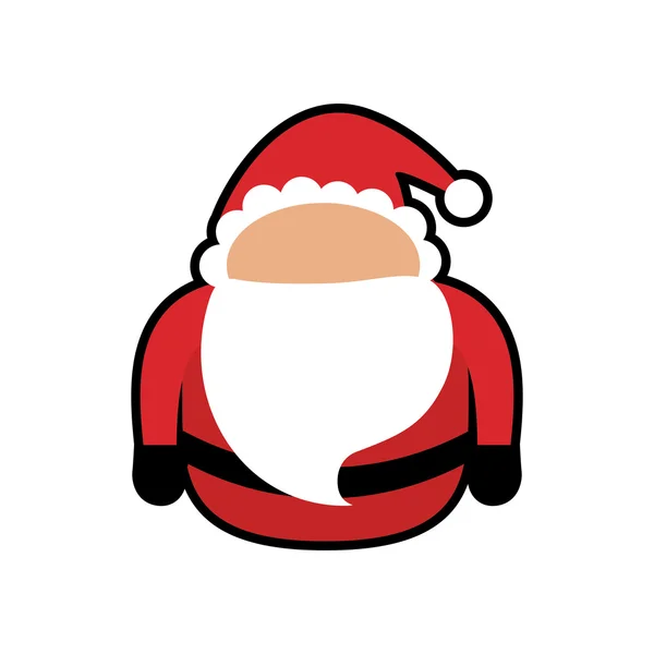 Santa merry christmas cartoon icoon. Vectorafbeelding — Stockvector