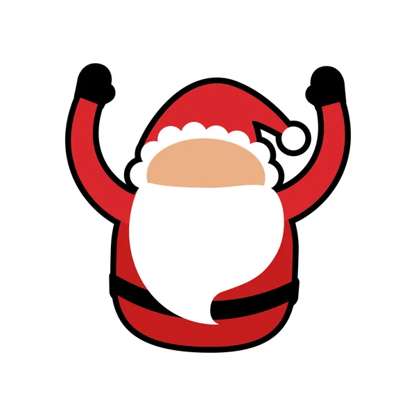 Père Noël joyeux icône de dessin animé de Noël. Graphique vectoriel — Image vectorielle