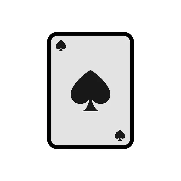 Tarjeta casino las vegas juego icono de la suerte. Gráfico vectorial — Vector de stock