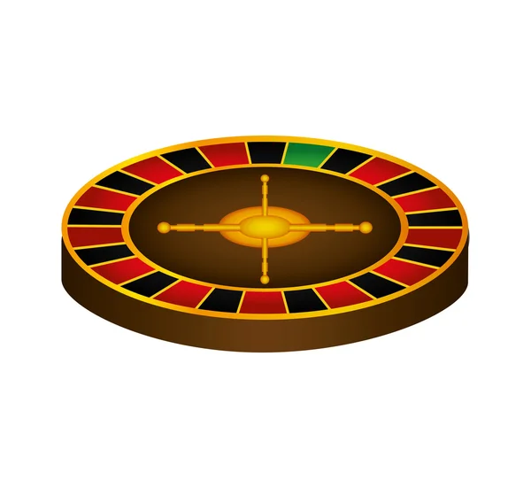 Roulette casino las vegas game lucky icon. Vector graphic — Stock Vector