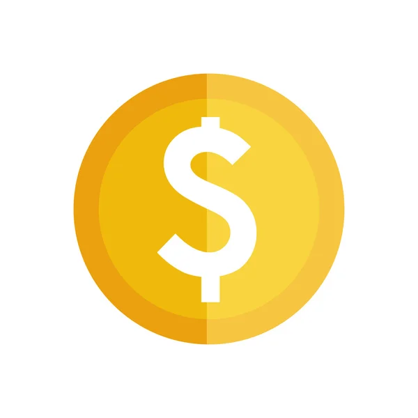 Münzgeld-Ikone. Vektorgrafik — Stockvektor