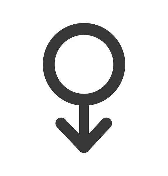 Gender male circle sign icon. Vector graphic — Stock Vector