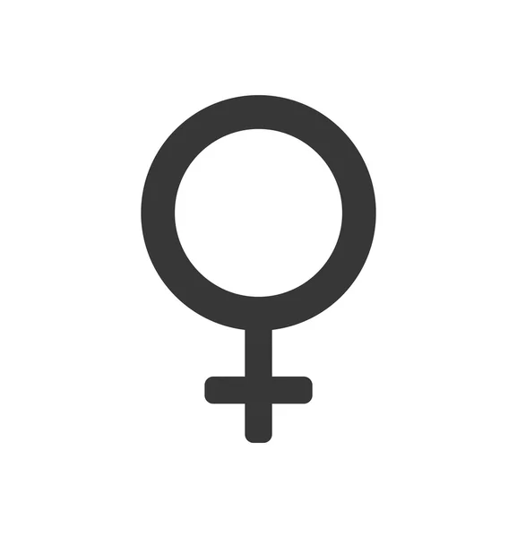 Genere icona cerchio femminile segno. Grafico vettoriale — Vettoriale Stock