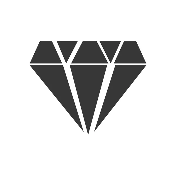 Jóia de diamante ícone silhueta jóias. Gráfico vetorial — Vetor de Stock
