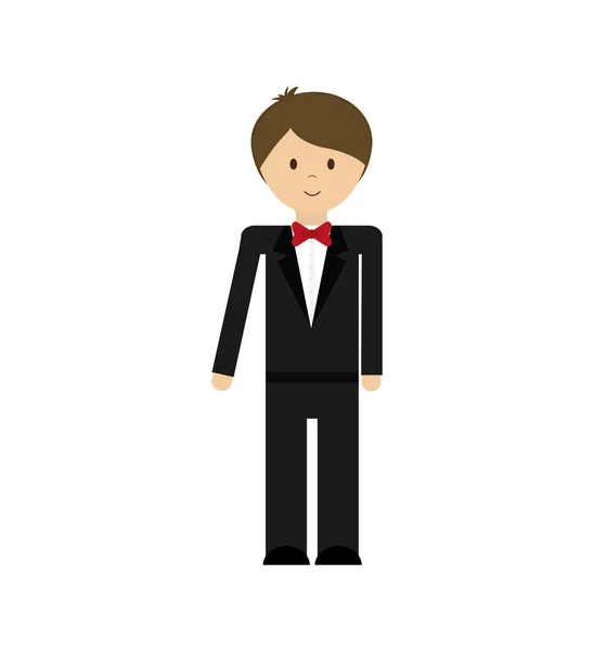 Икона человека в костюме мультфильма человека аватара. Векторная графика — стоковый вектор