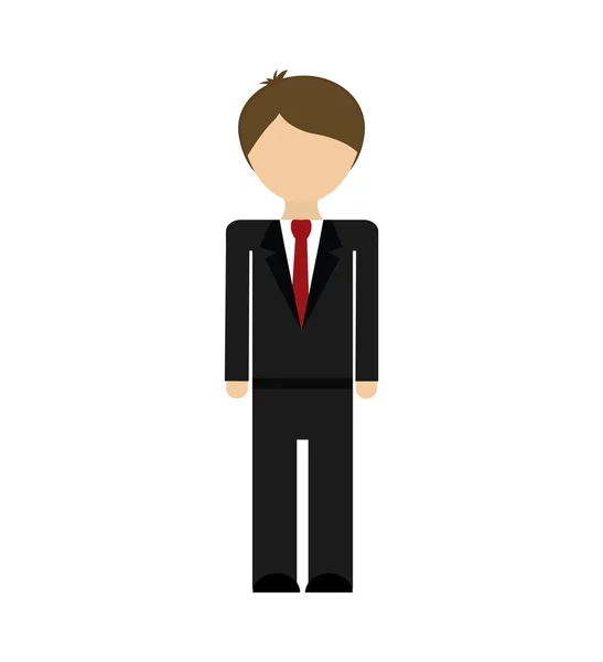 Traje de dibujos animados hombre avatar persona icono. Gráfico vectorial — Vector de stock