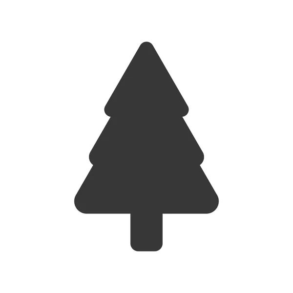 Pine tree merry christmas icon. Vector graphic — Stock Vector