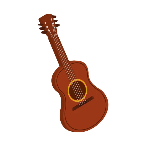 Instrumento de guitarra música melodía icono. Gráfico vectorial — Archivo Imágenes Vectoriales