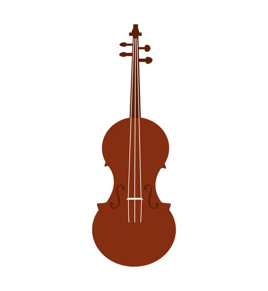 Violoncello strumento musica melodia icona. Grafico vettoriale — Vettoriale Stock