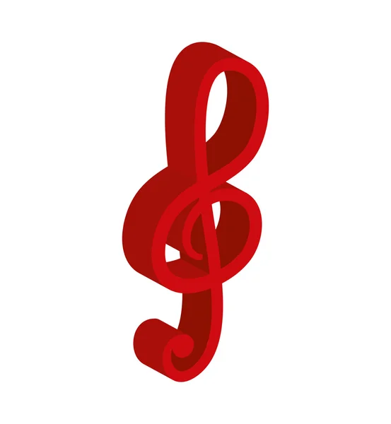 Música nota sonido melodía icono. Gráfico vectorial — Archivo Imágenes Vectoriales