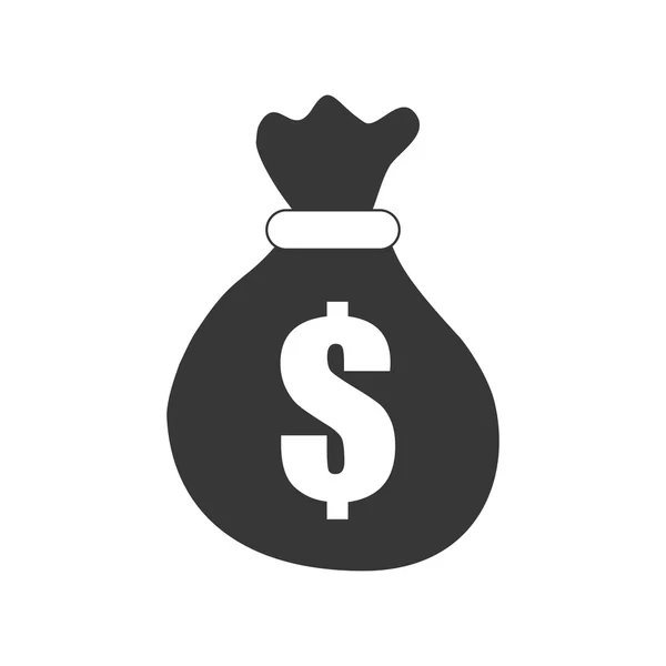 Money bag financial item icon. Vector graphic — Stock Vector