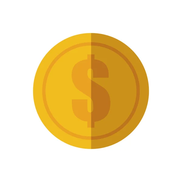 Moneda dinero icono de la partida financiera. Gráfico vectorial — Vector de stock