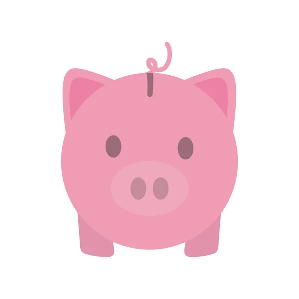 Argent cochon icône de l'article financier. Graphique vectoriel — Image vectorielle