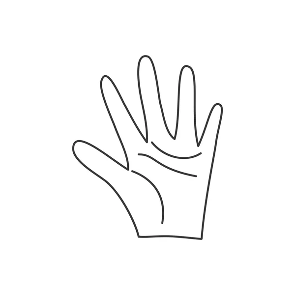 Human hand gesture palm icon. Vector graphic — Stock Vector