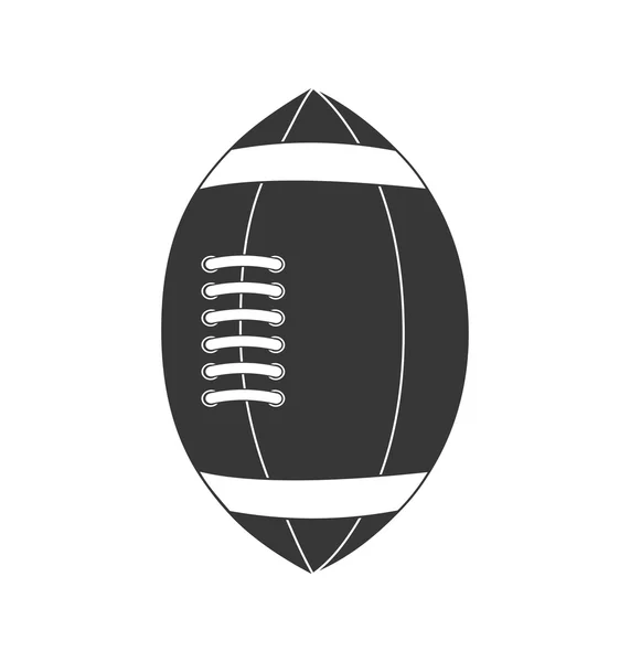 Americano pelota de fútbol deporte icono del juego. Gráfico vectorial — Vector de stock