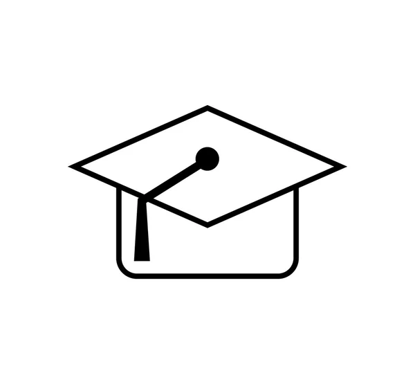 Graduación tapa escuela educación icono. Gráfico vectorial — Vector de stock