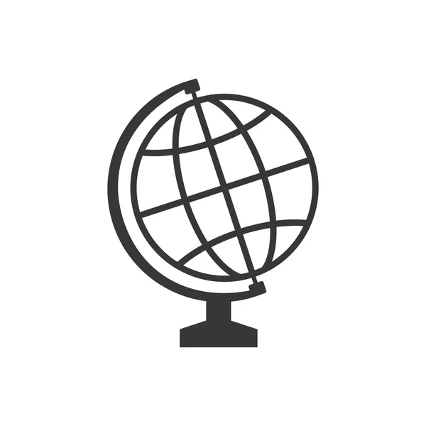 Globális gömb eszköz iskola ikonra. Vektorgrafikus — Stock Vector