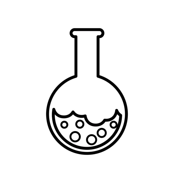 Kolben Wissenschaft Chemie Labor Ikone. Vektorgrafik — Stockvektor