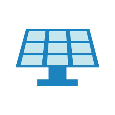 güneş paneli enerji ekoloji simge kaydetmek. Vektör grafiği