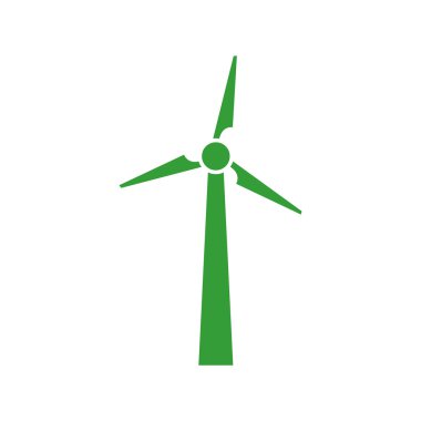 Rüzgar değirmen enerji ekoloji simge kaydetmek. Vektör grafiği