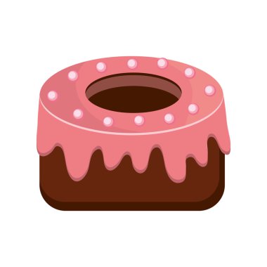 pasta partisi krem fırın doğum günü simgesi. Vektör grafiği