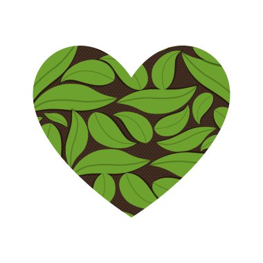 yaprak doğa bitki yeşil simge. Vektör grafiği