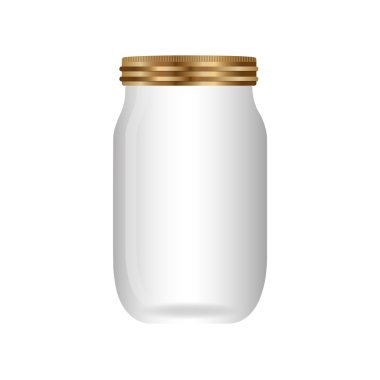 Mason kavanoza cam rustik simgesi olabilir. Vektör grafiği