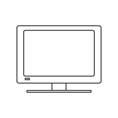 TV ev teknolojisi cihaz simgesi. Vektör grafiği