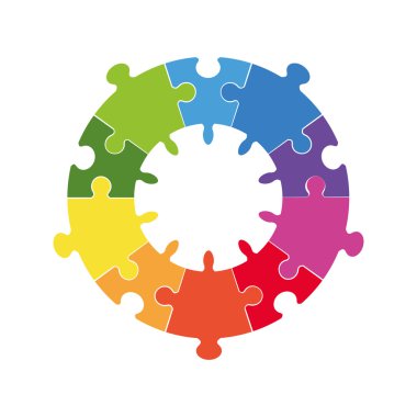 Daire testere oyun şekil kutsal kişilerin resmi bulmaca. Vektör grafiği