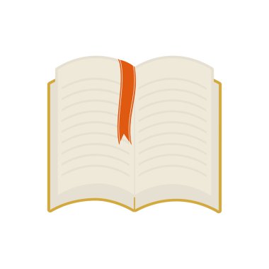 kitap şerit okuma öğrenme simgesi. Vektör grafiği