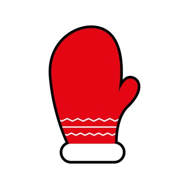 Noel babalar eldiven neşeli Noel simgesi. Vektör grafiği