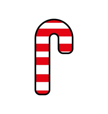 şeker neşeli Noel simgesi. Vektör grafiği