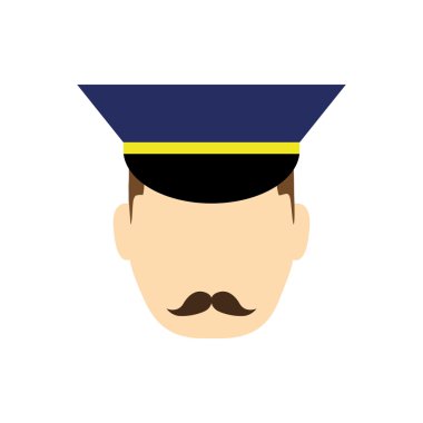 Belboy erkek şapka otel Servisi simgesini. Vektör grafiği