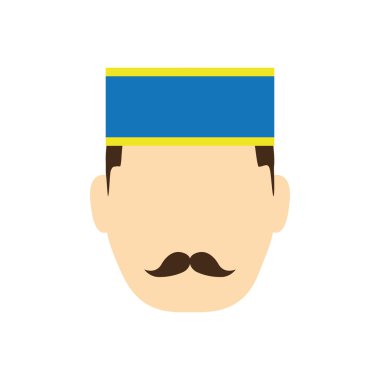 Belboy erkek şapka otel Servisi simgesini. Vektör grafiği
