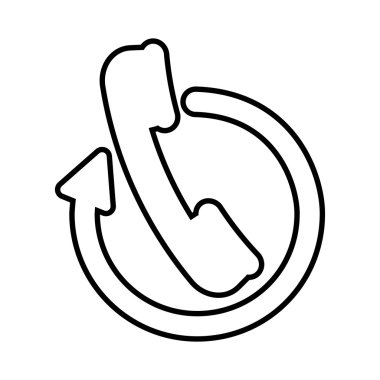 telefon ok iletişim hizmeti simgesi. Vektör grafiği