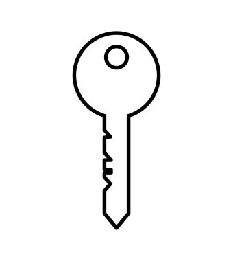 anahtar geleneksel güvenlik sistem kutsal kişilerin resmi. Vektör grafiği