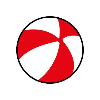 topu çizgili yaz tatili havuzu simgesi. Vektör grafiği