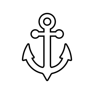 çapa deniz yaşam tarzı deniz simgesi. Vektör grafiği