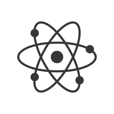 Atom bilim kimya molekül simgesi. Vektör grafiği